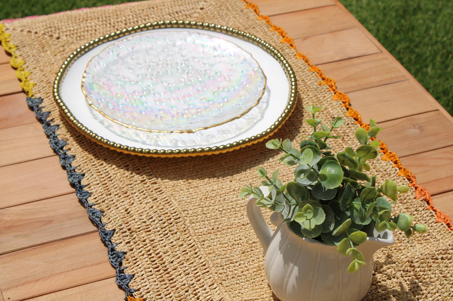 Aura Raffia Table Runner