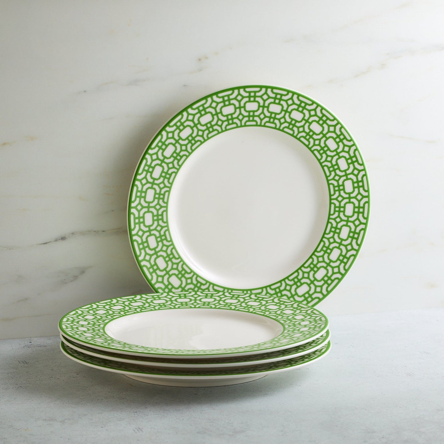 Newport Garden Gate Rimmed Salad Plate | Coastal Garden Dinnerware | Surfside Chic Decor