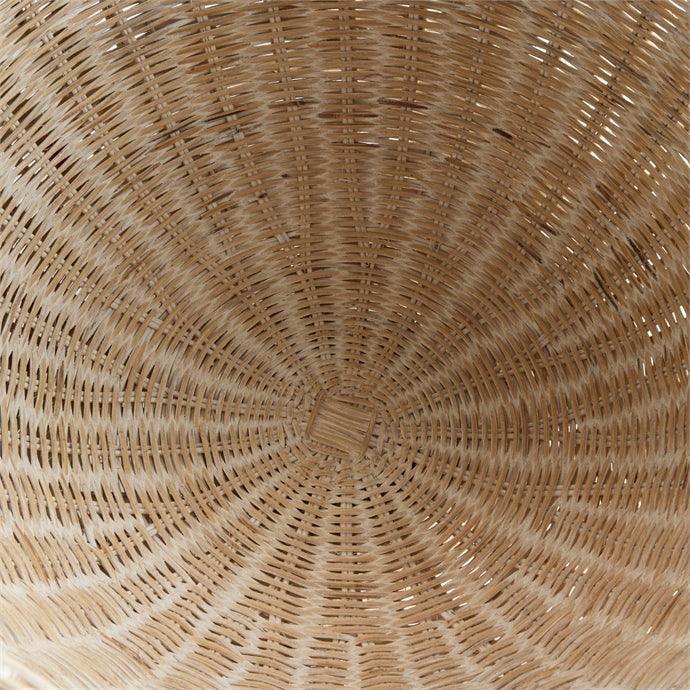 Close up of rattan bowl