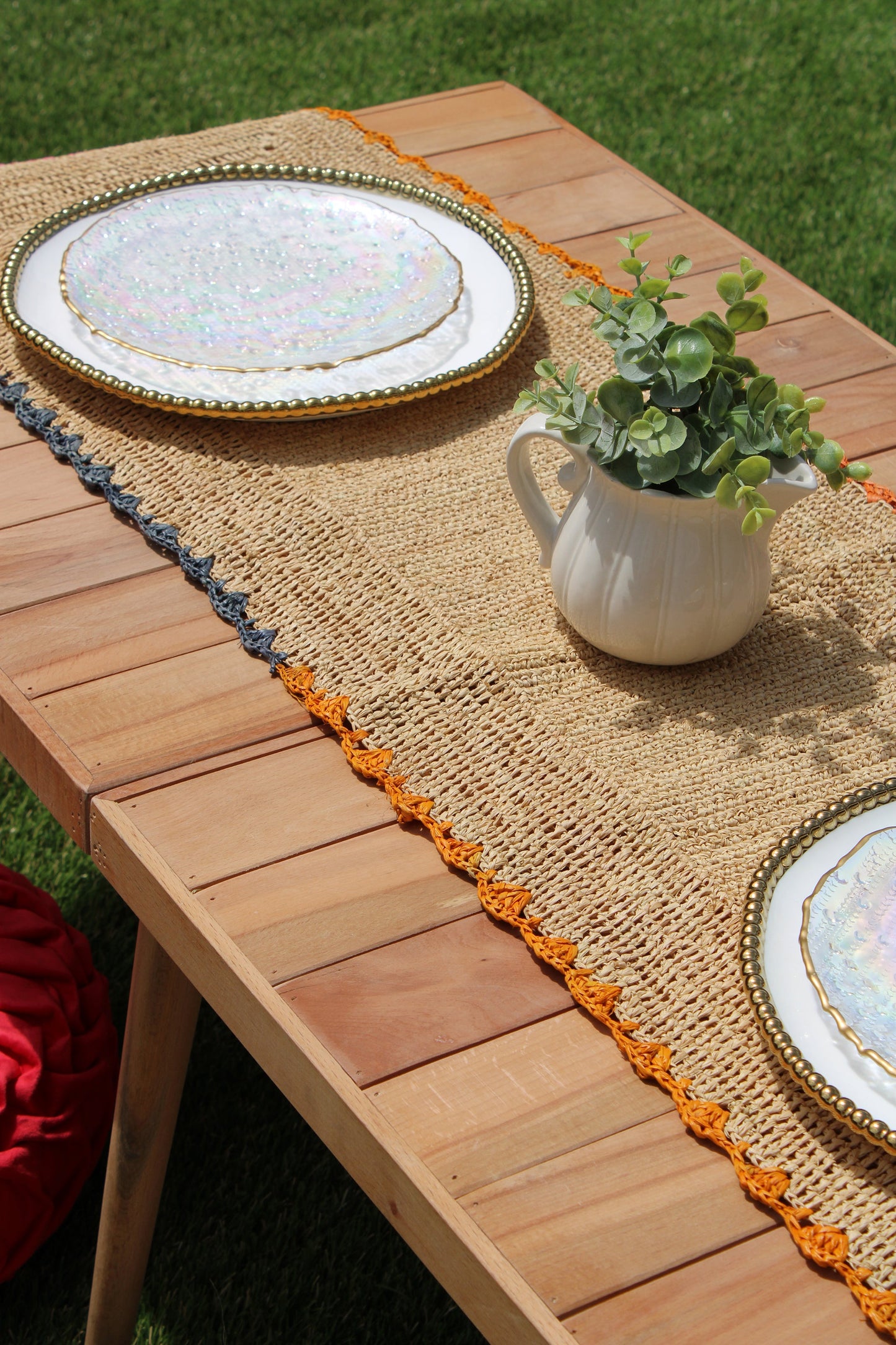 Aura Raffia Table Runner