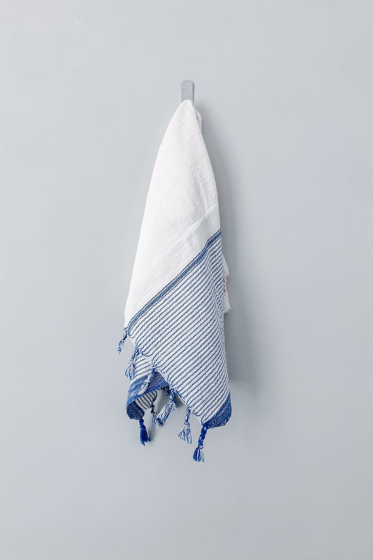 Ivory Blue Tribeca Hand Towel
