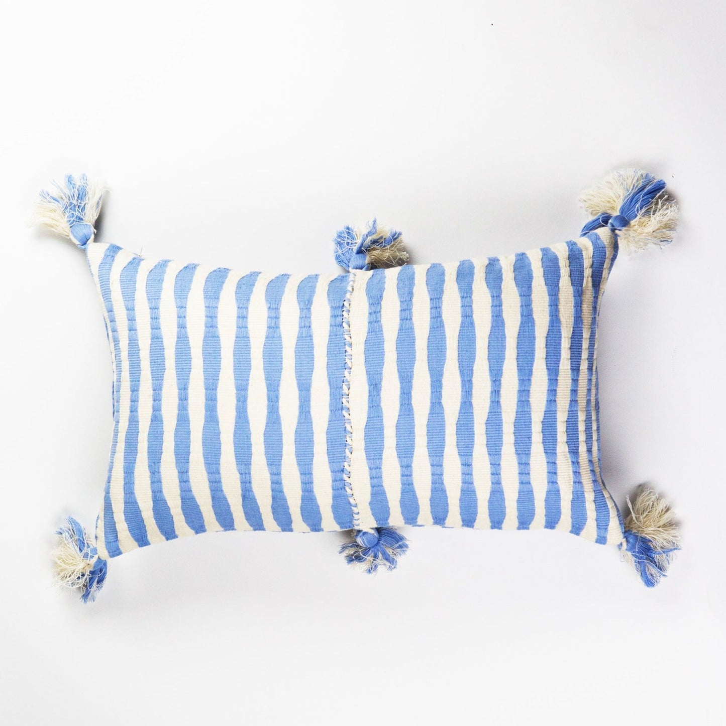 Antigua Pillow - Baby Blue Stripe