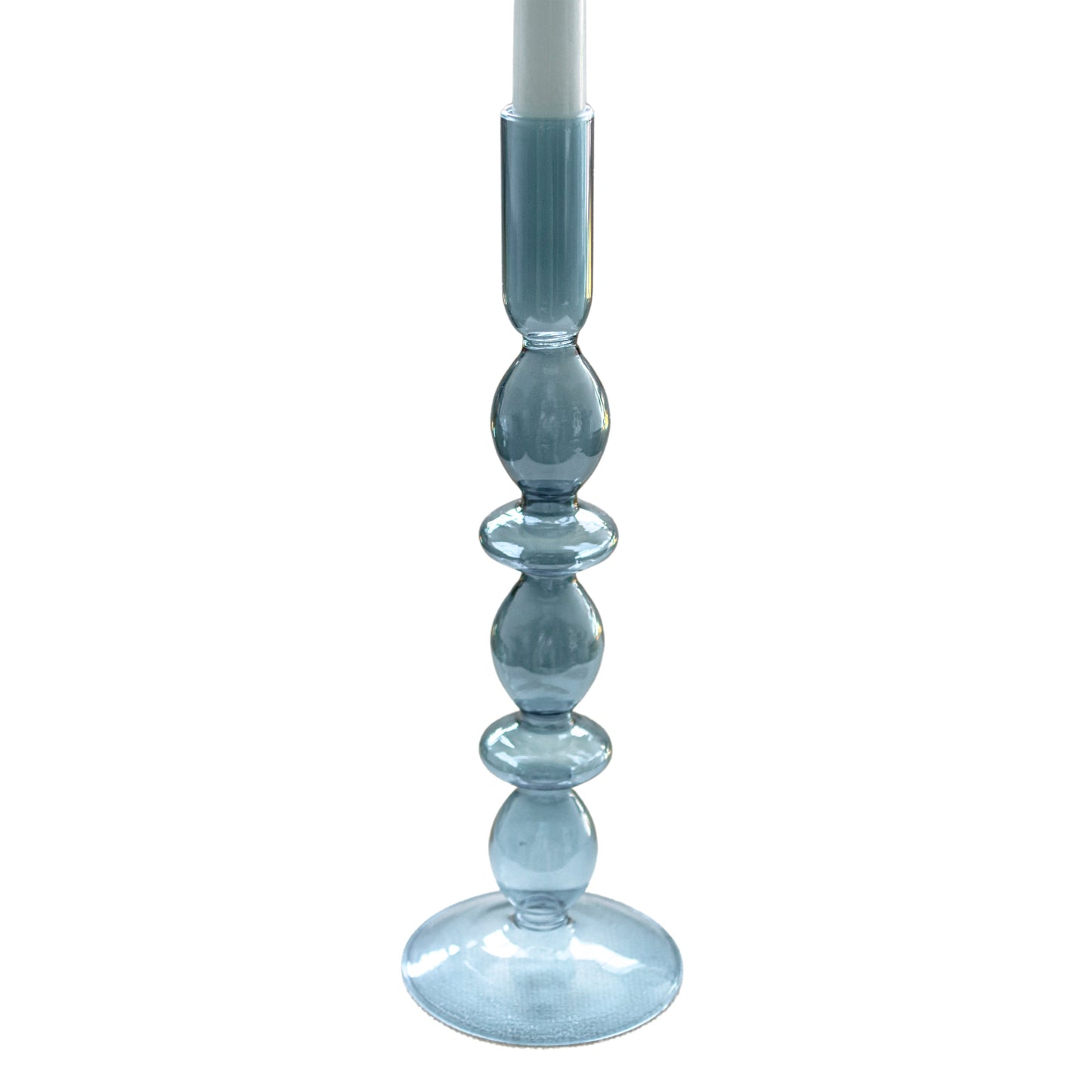 Azure Blue Candle Holder - Pair