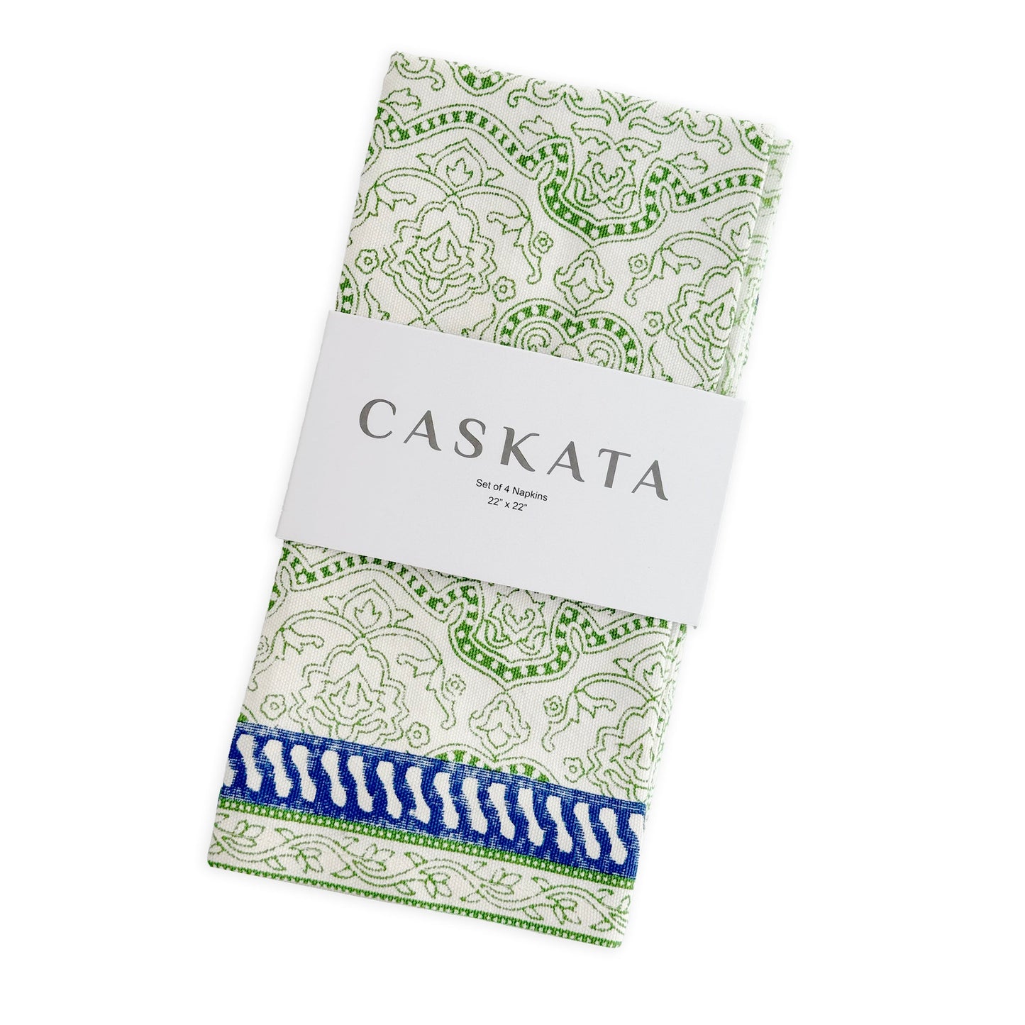 Block Island Block Print Dinner Napkins