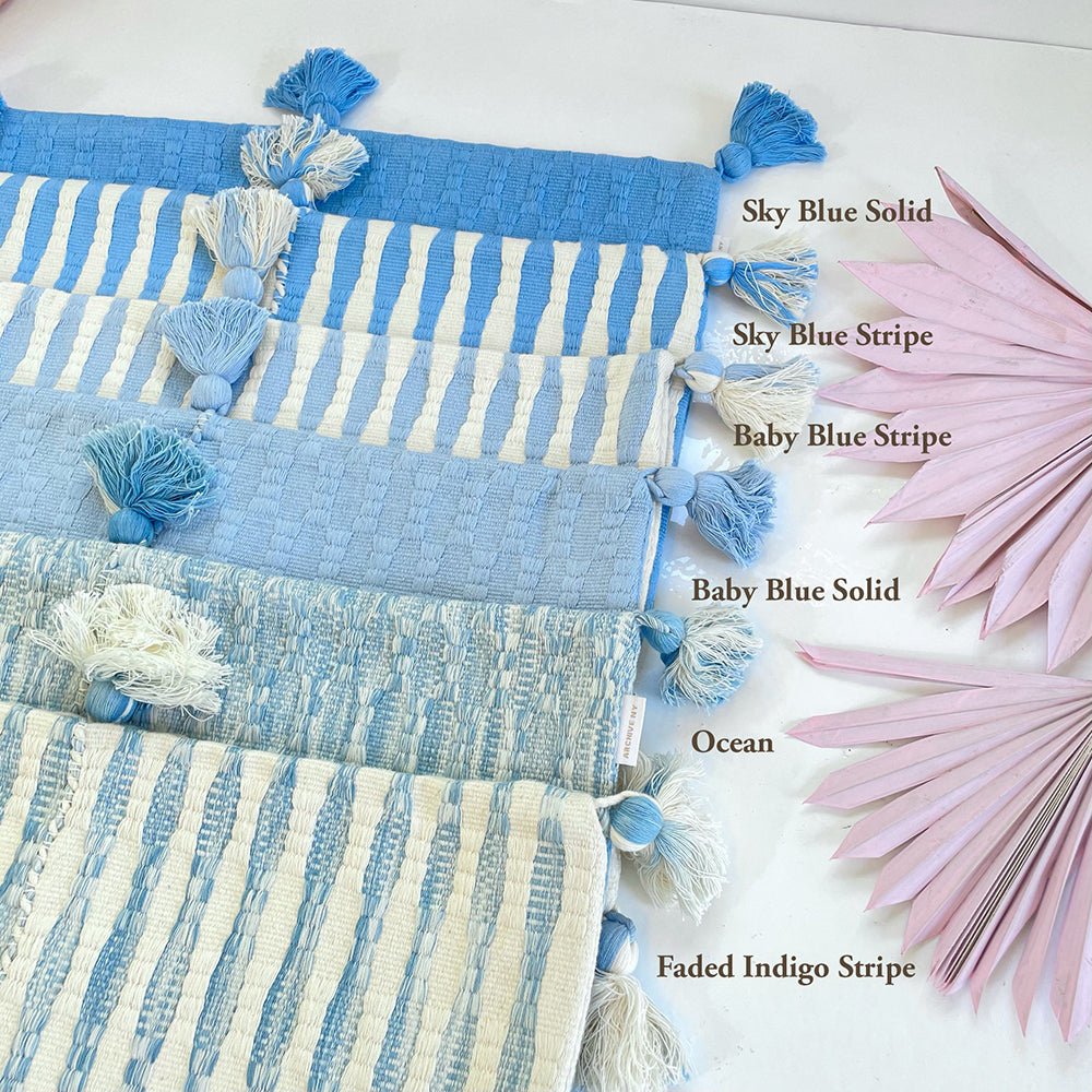 Antigua Pillow - Baby Blue