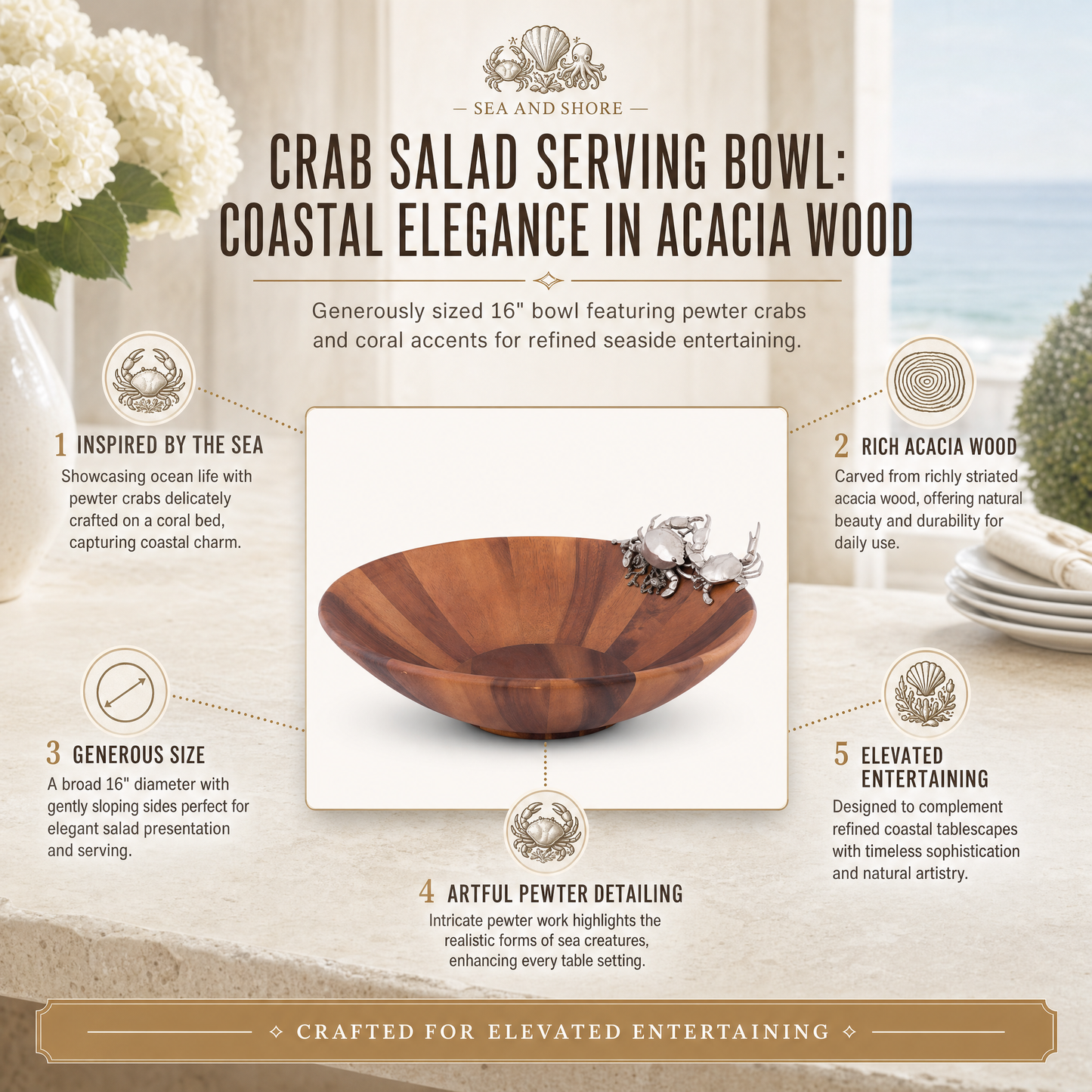 Crab Salad Serving Bowl