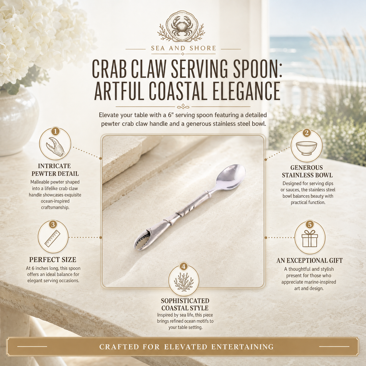 Crab Claw Serving Spoon