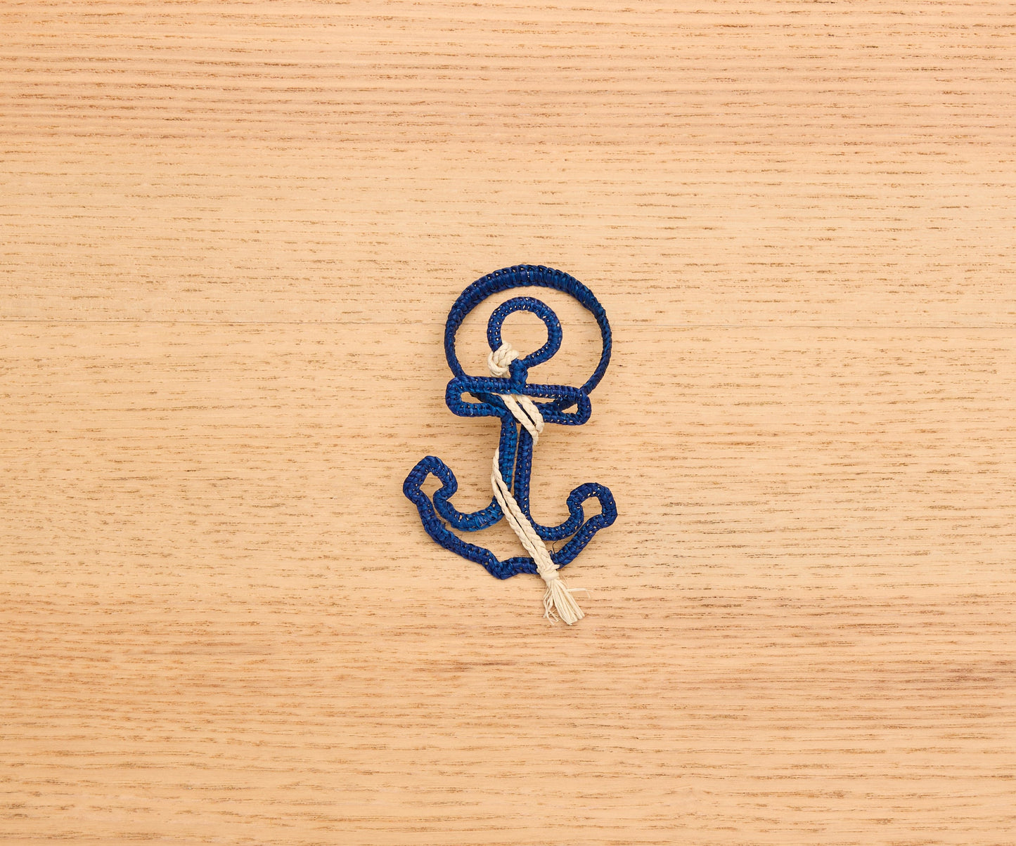 Nautical Anchor Napkin Rings – Handmade Raffia Napkin Holders, Set of 4