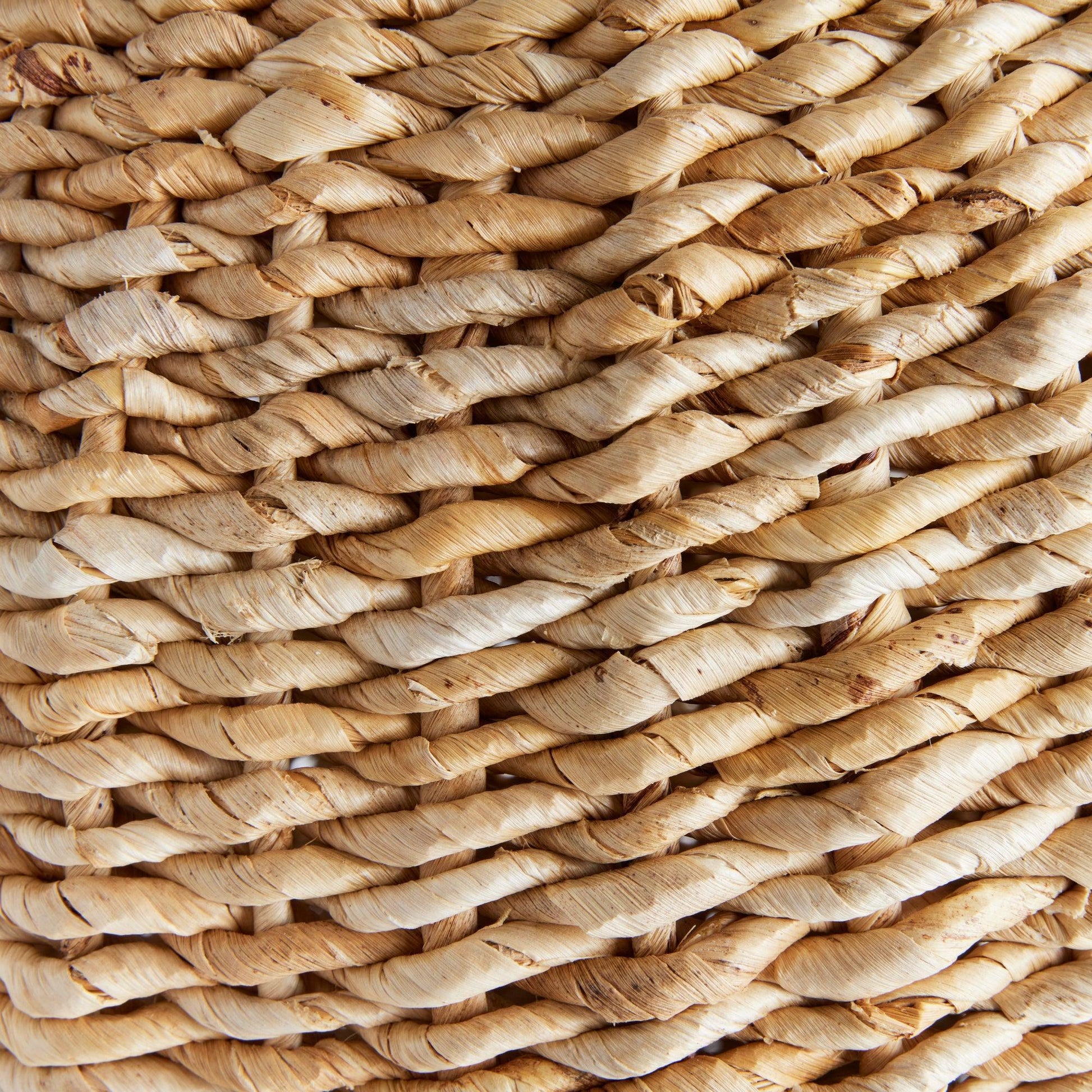 Close up of woven vase