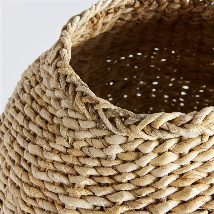 Close up of woven vase