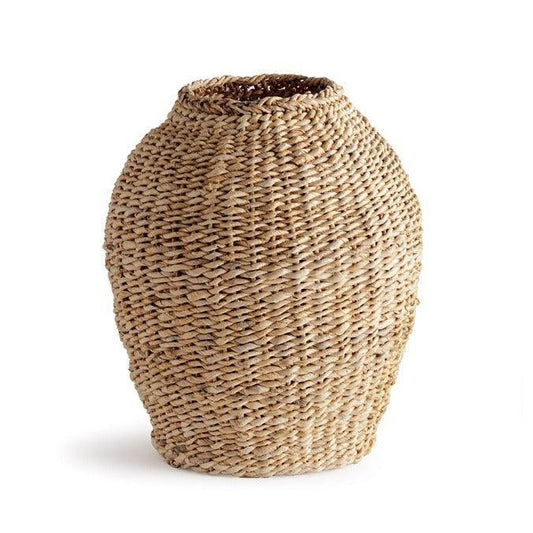 Woven seagrass vase