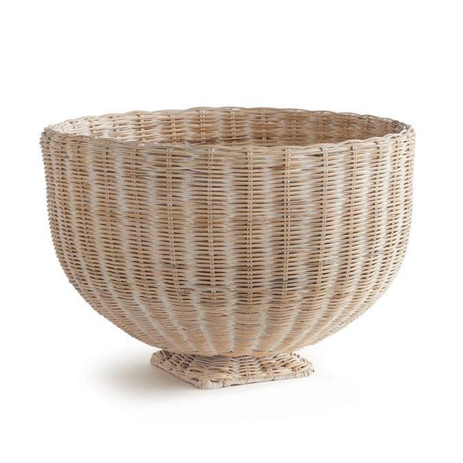 Rattan footed bowl