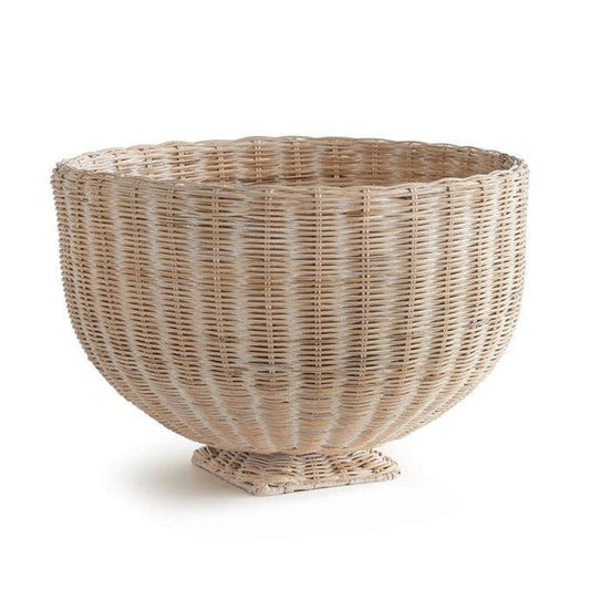 Rattan footed bowl