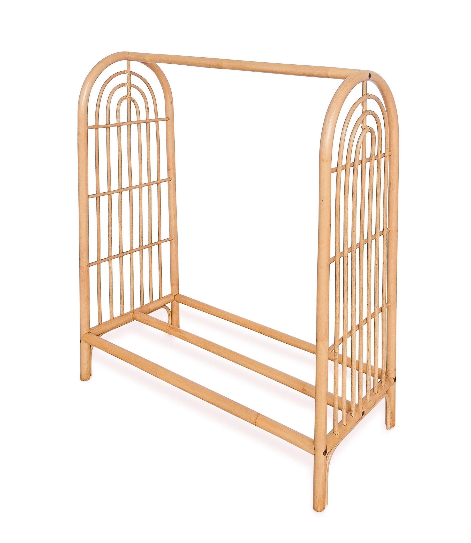 rattan childrens clothing rack