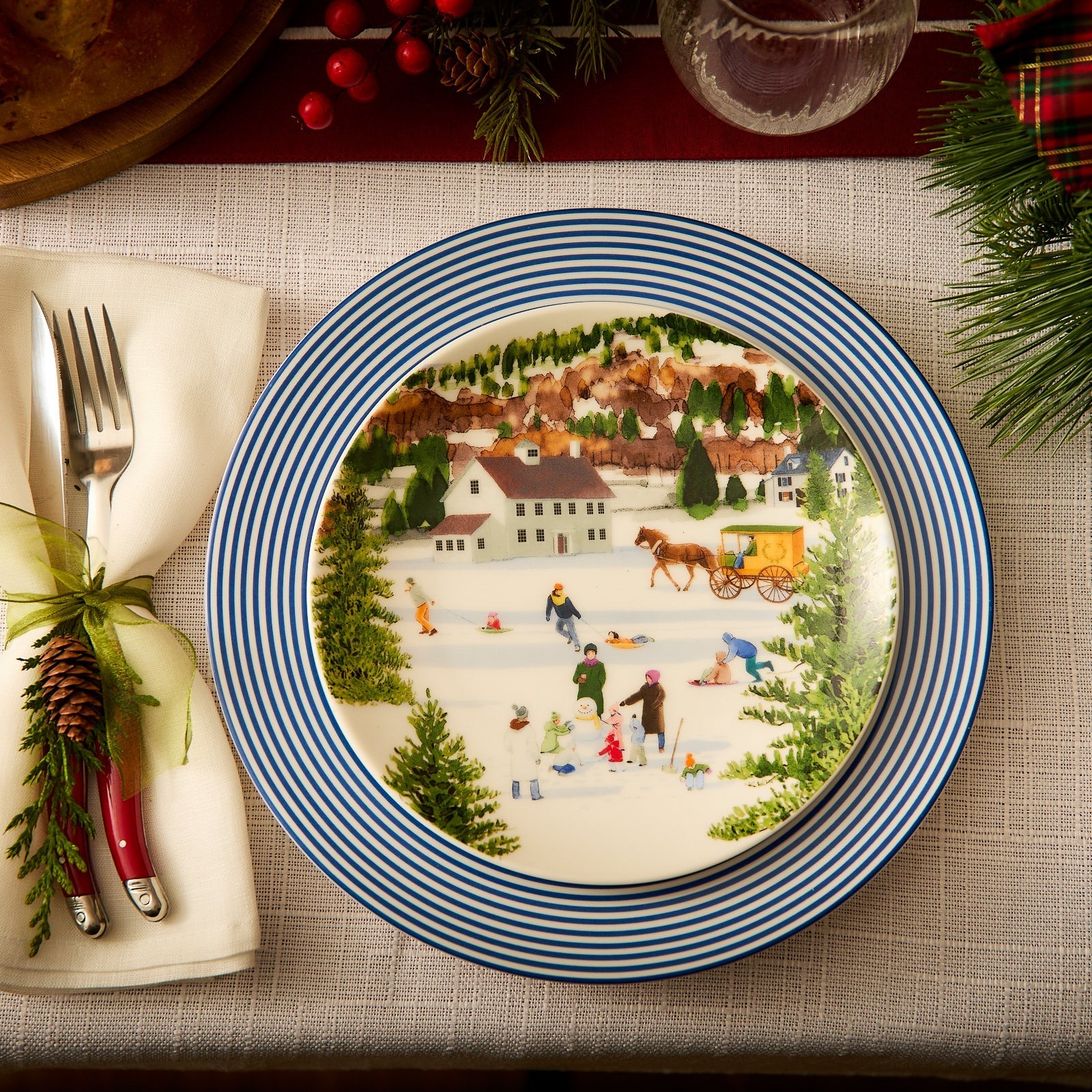 christmas place setting