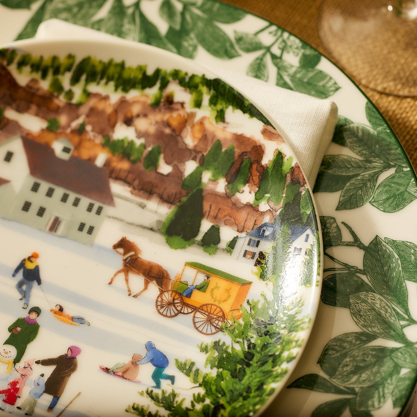 close up of christmas plate