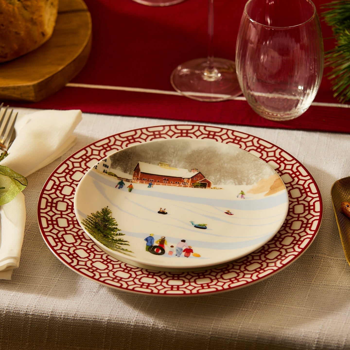 christmas place setting