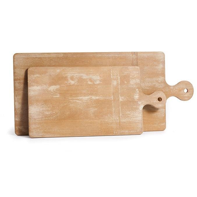 two wood cutting boards