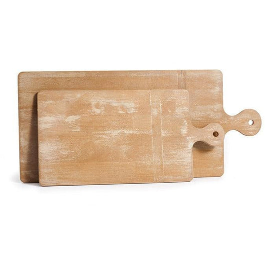 two wood cutting boards