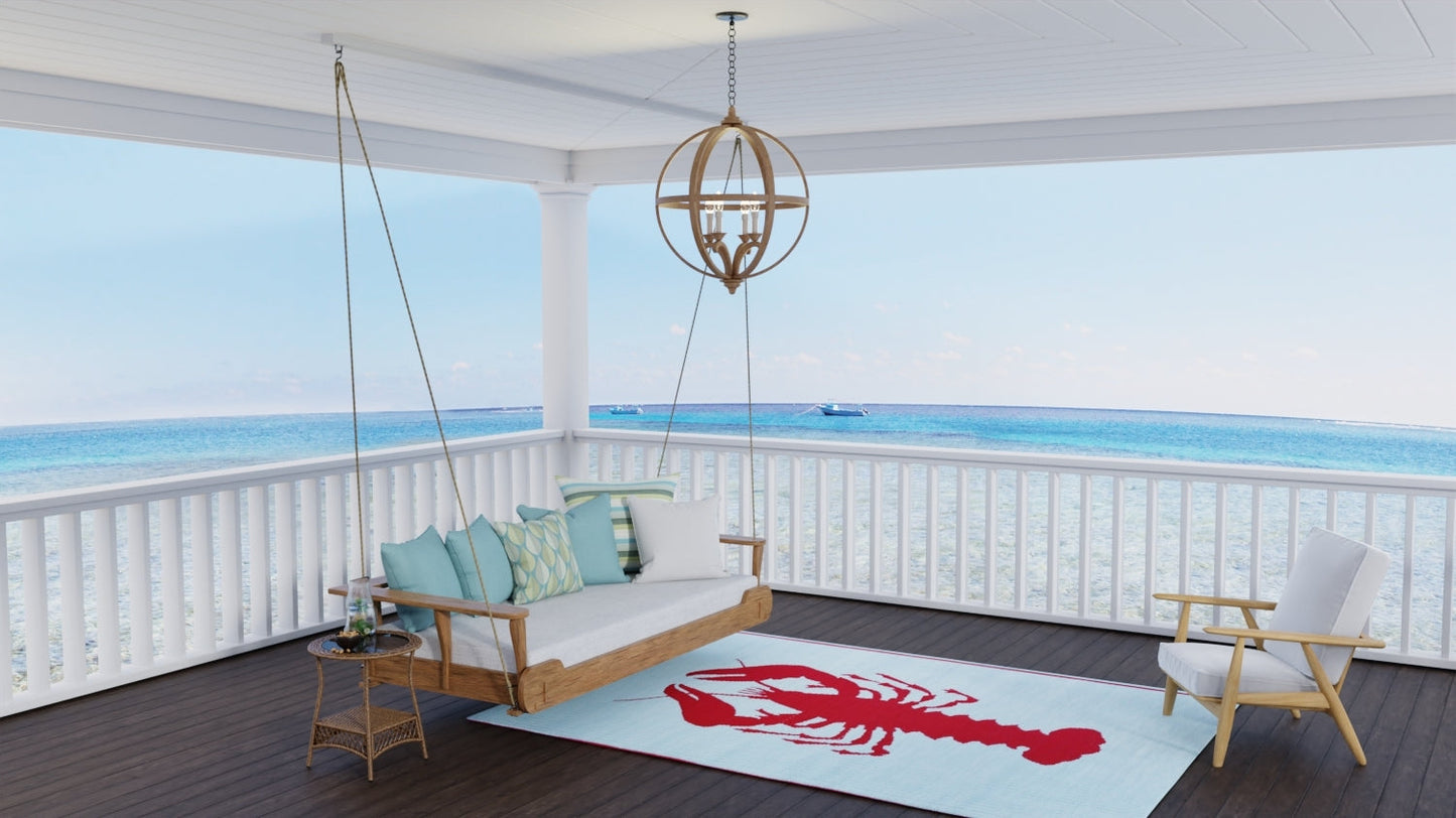 Lobster Aqua & Red