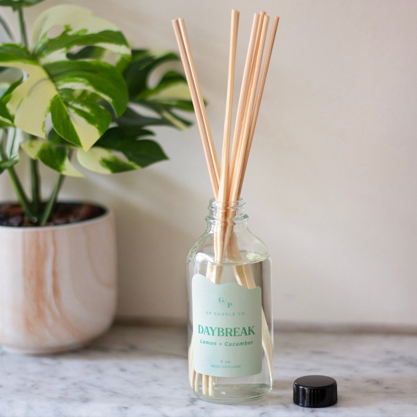 Daybreak 4 oz. Hue Reed Diffuser (Lemon + Cucumber)