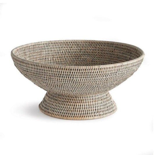 Rattan footed bowl