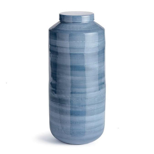 Blue painted ginger jar