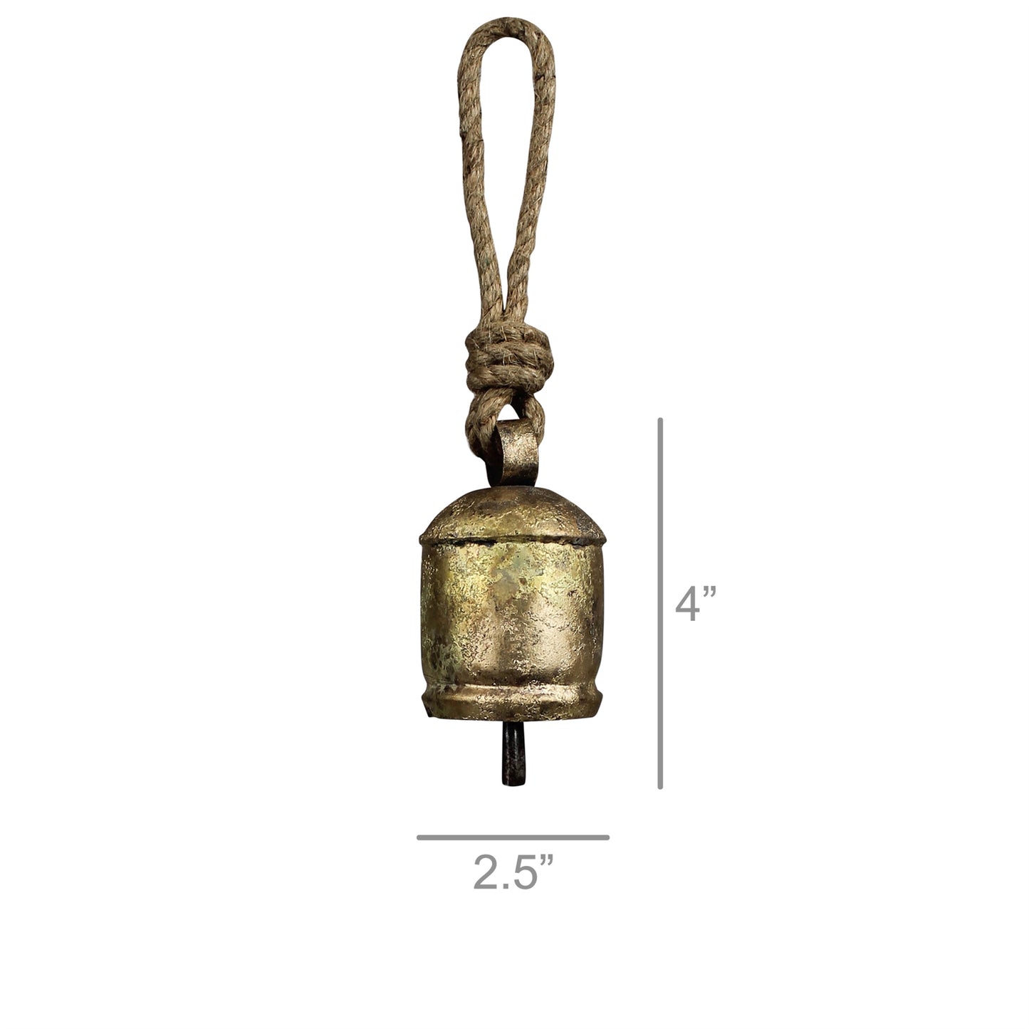gold bell on rope