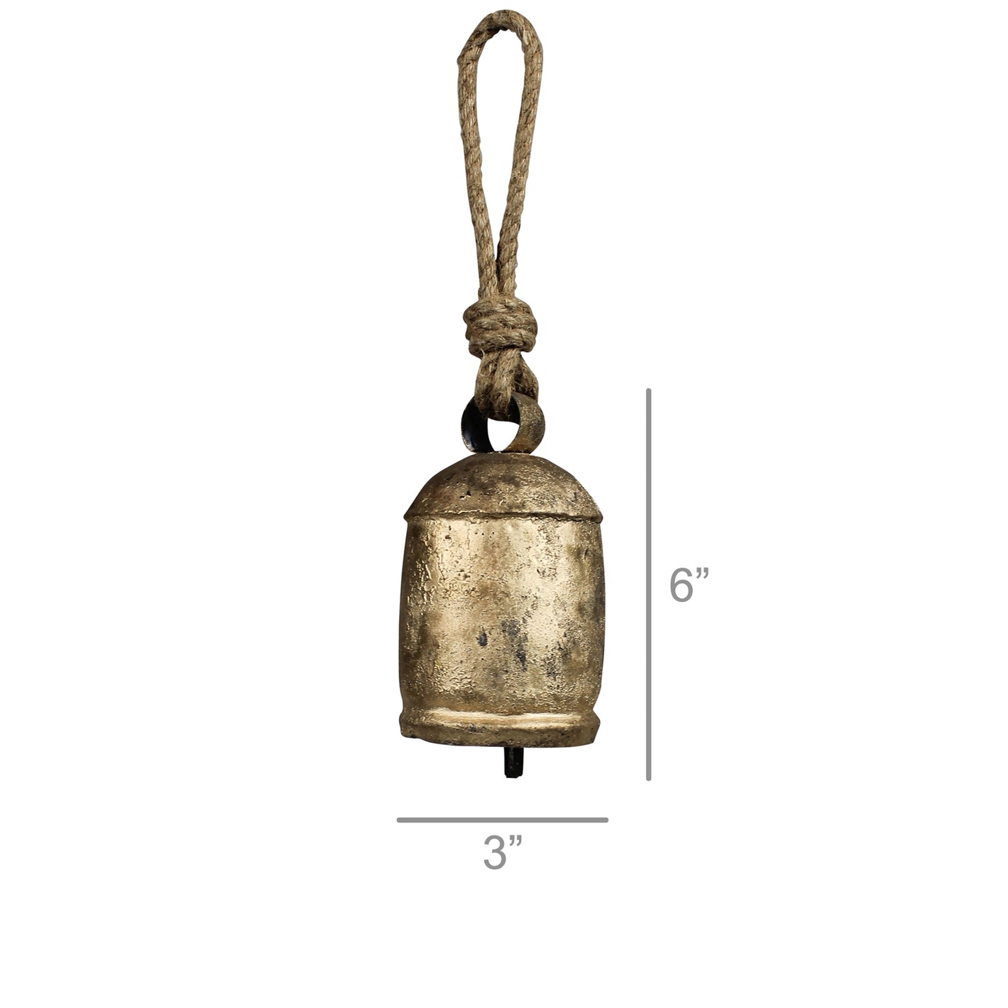 gold bell on rope