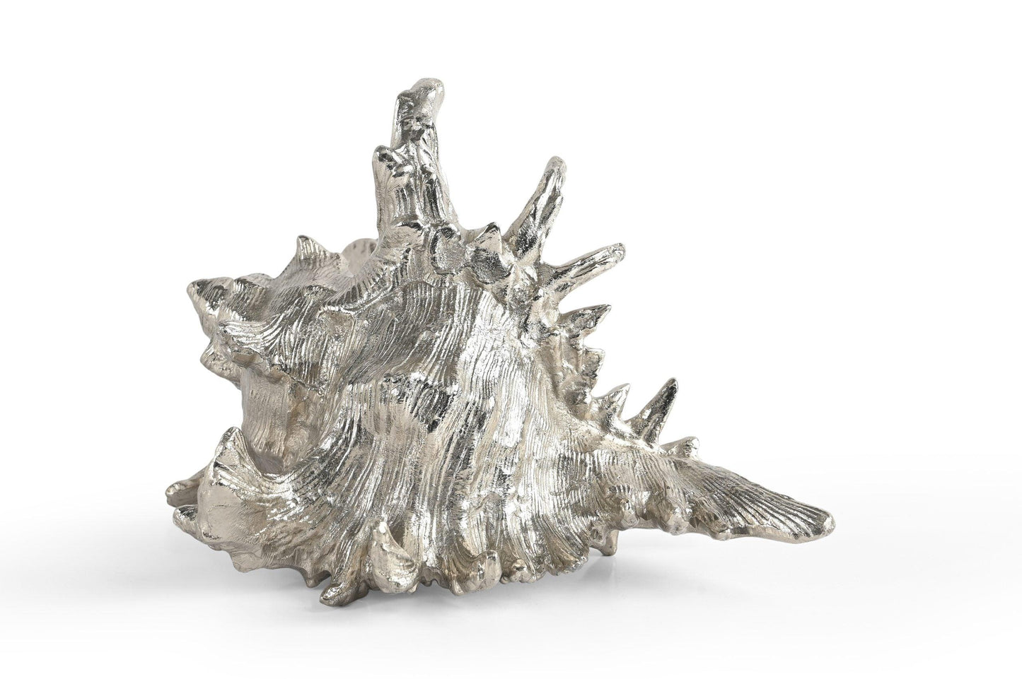 Silver shell sculpture