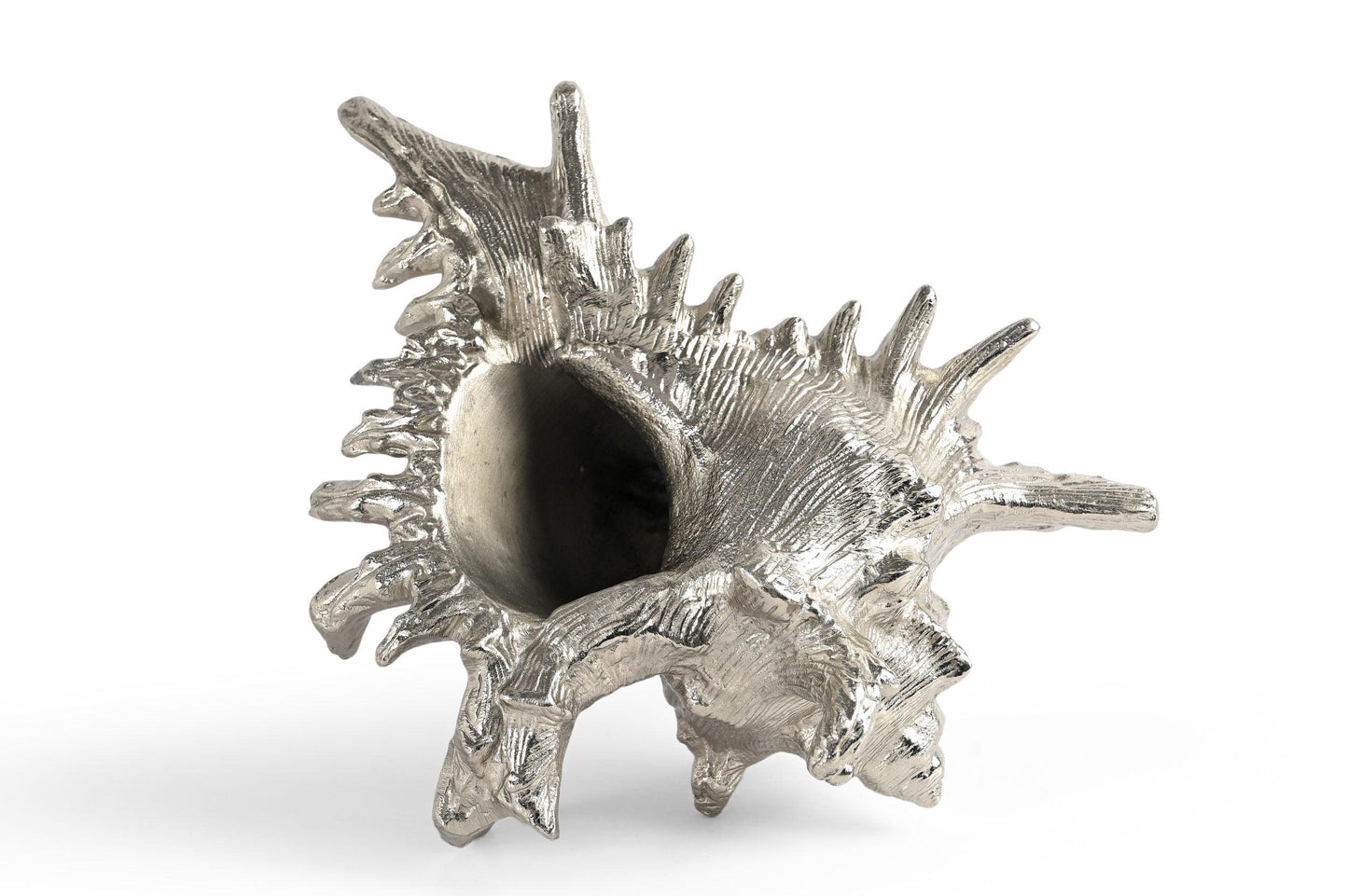 Silver shell sculpture