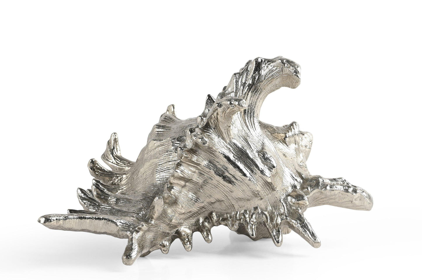 Silver shell sculpture
