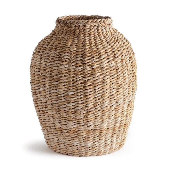Woven grass vase