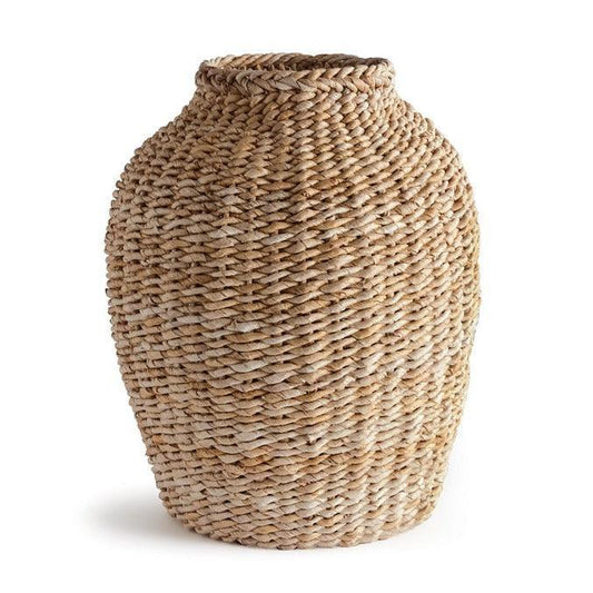Woven grass vase