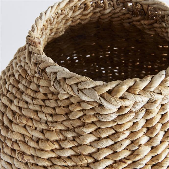 Woven grass vase