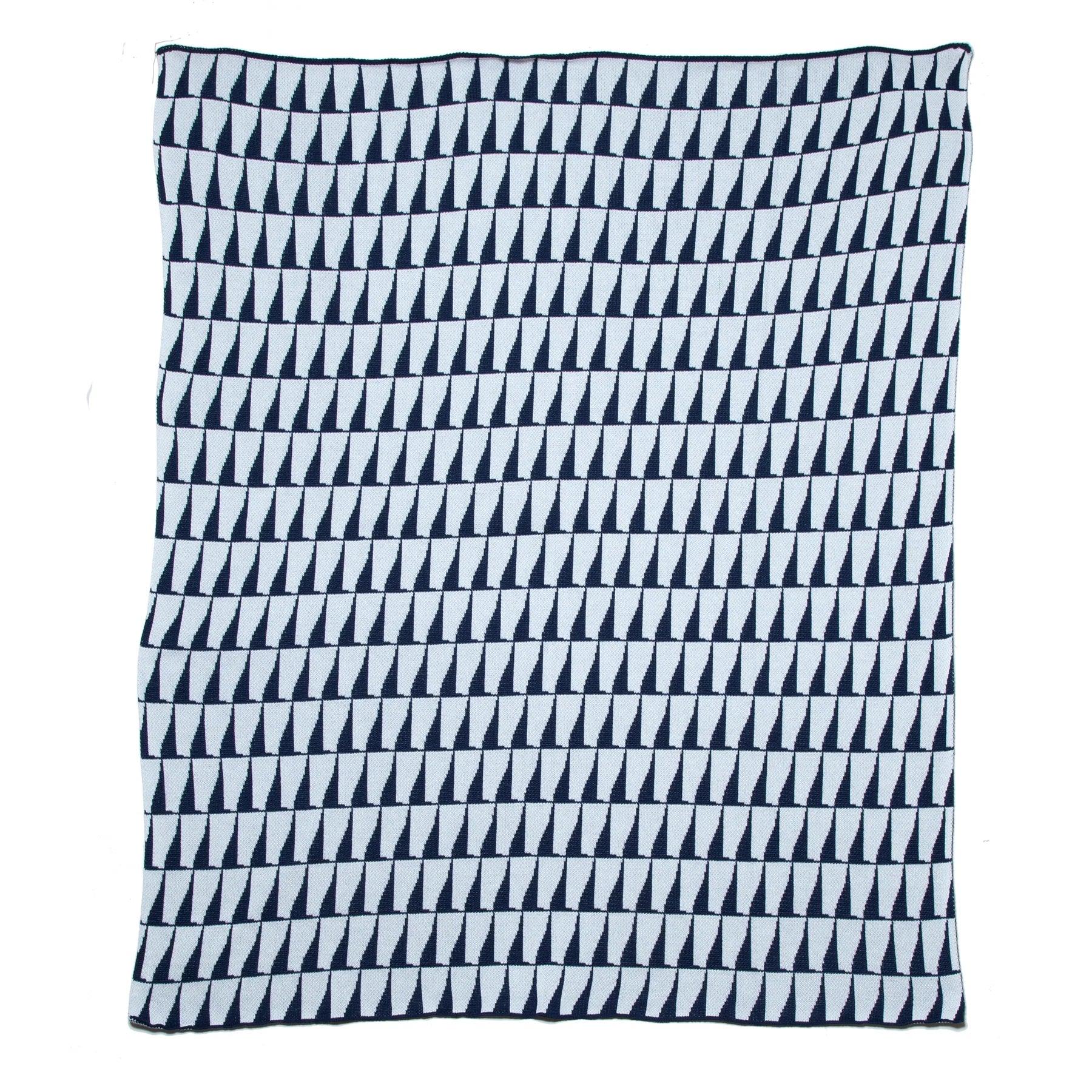 Navy and white throw blanket sale