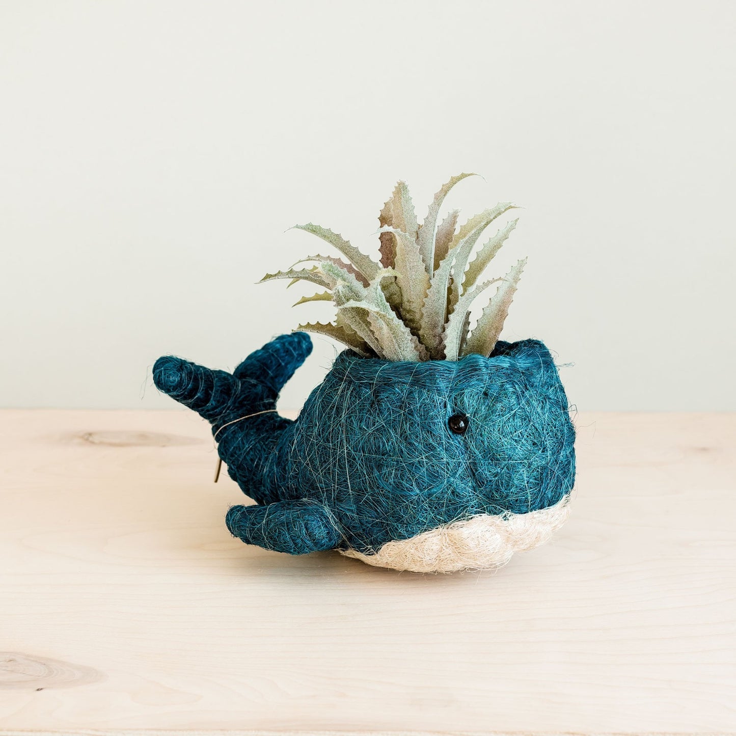Wicker Whale Planter