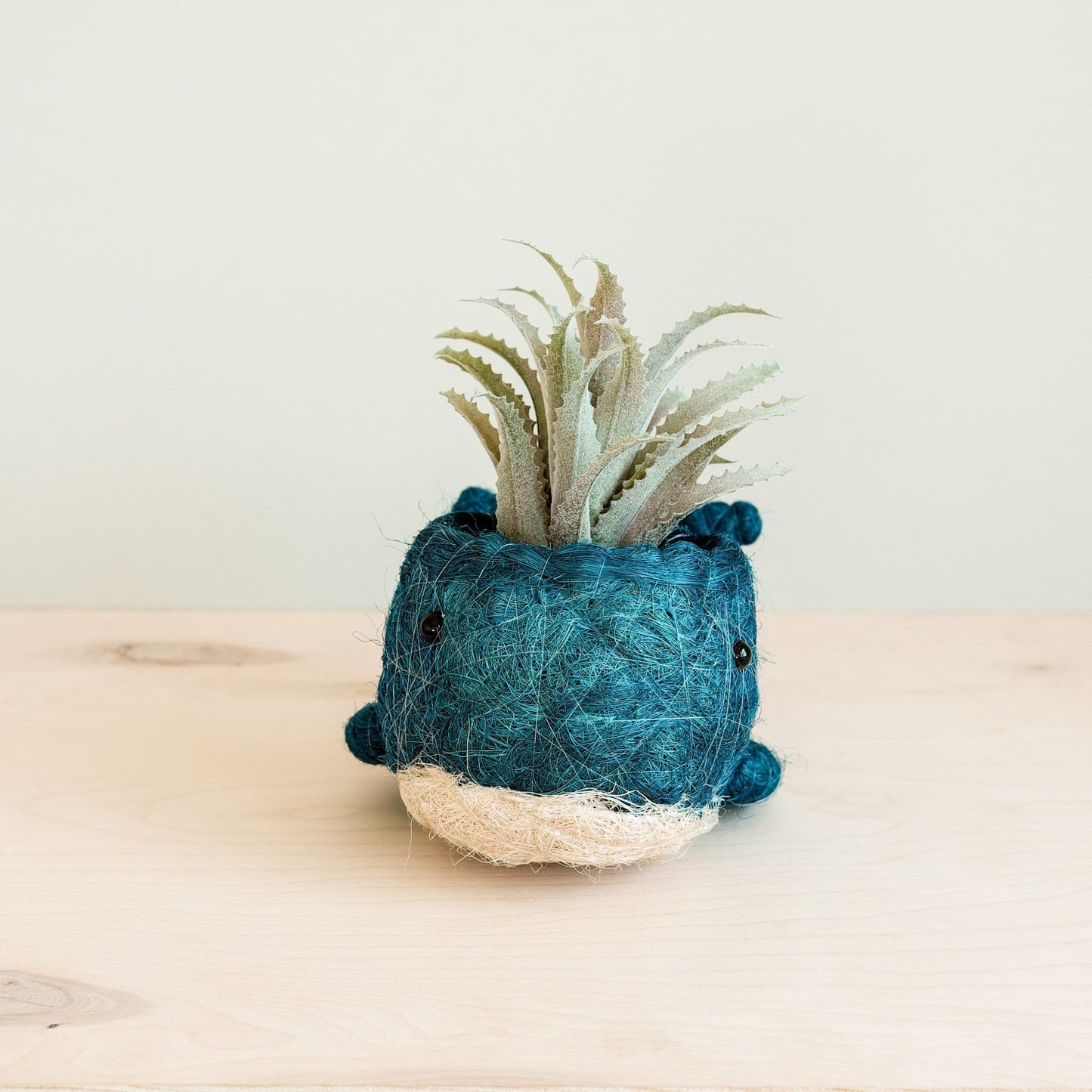 Wicker Whale Planter