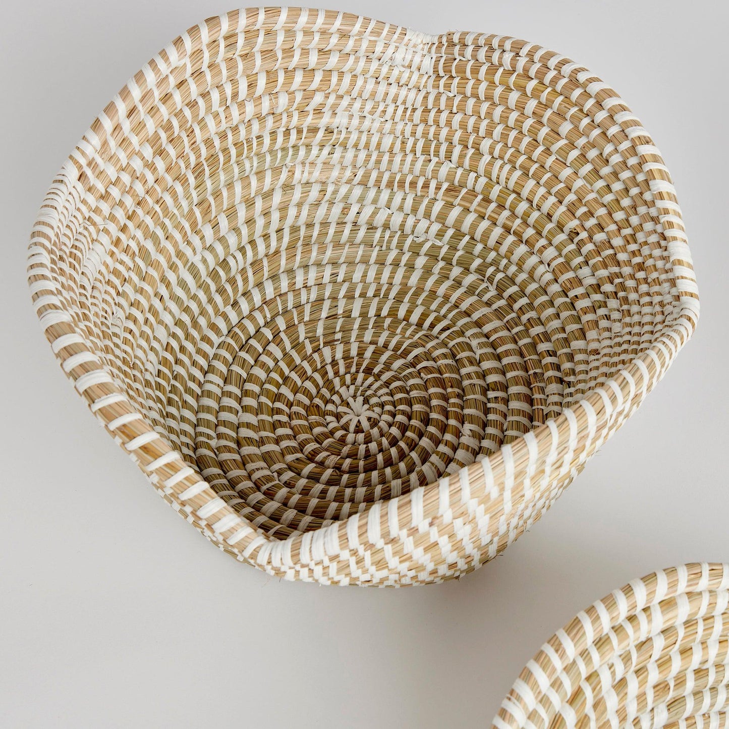 a close up of a basket on a table