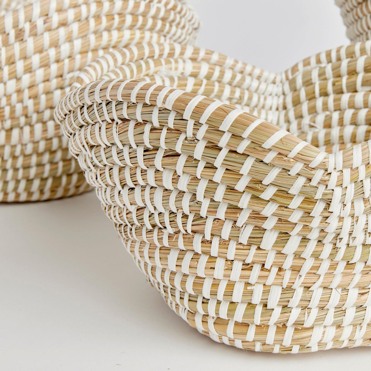 a close up of a basket on a table