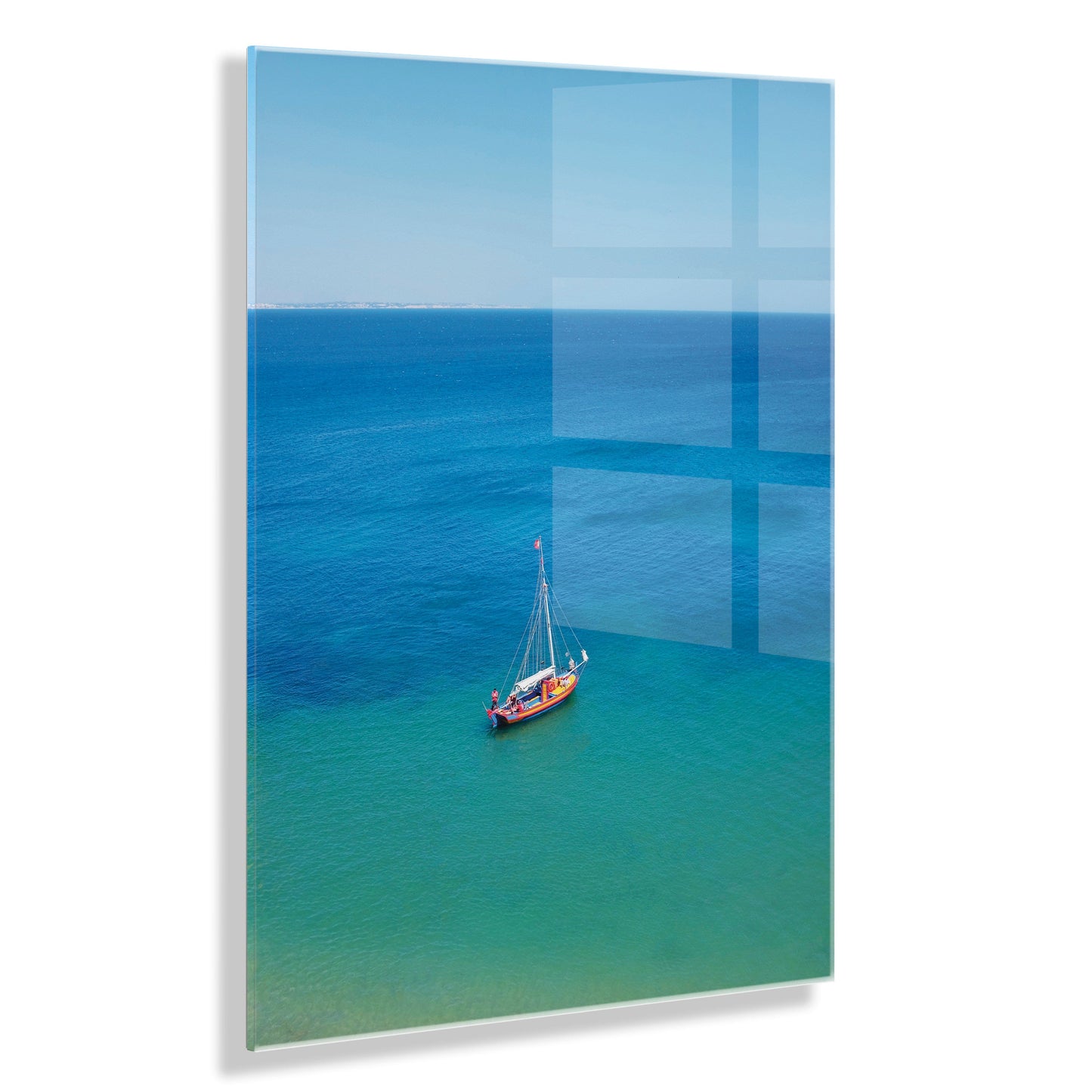 A Lagos Sail Floating Acrylic Art by Rachel Bolgov