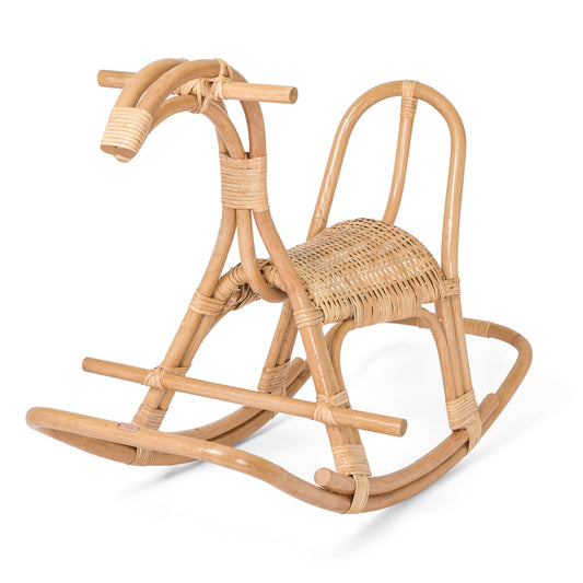 rattan rocking horse