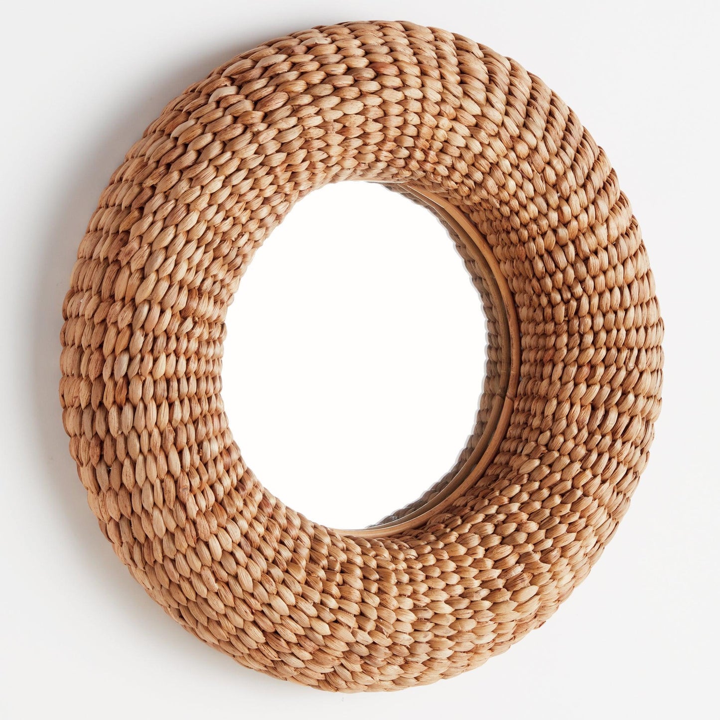 round woven mirror