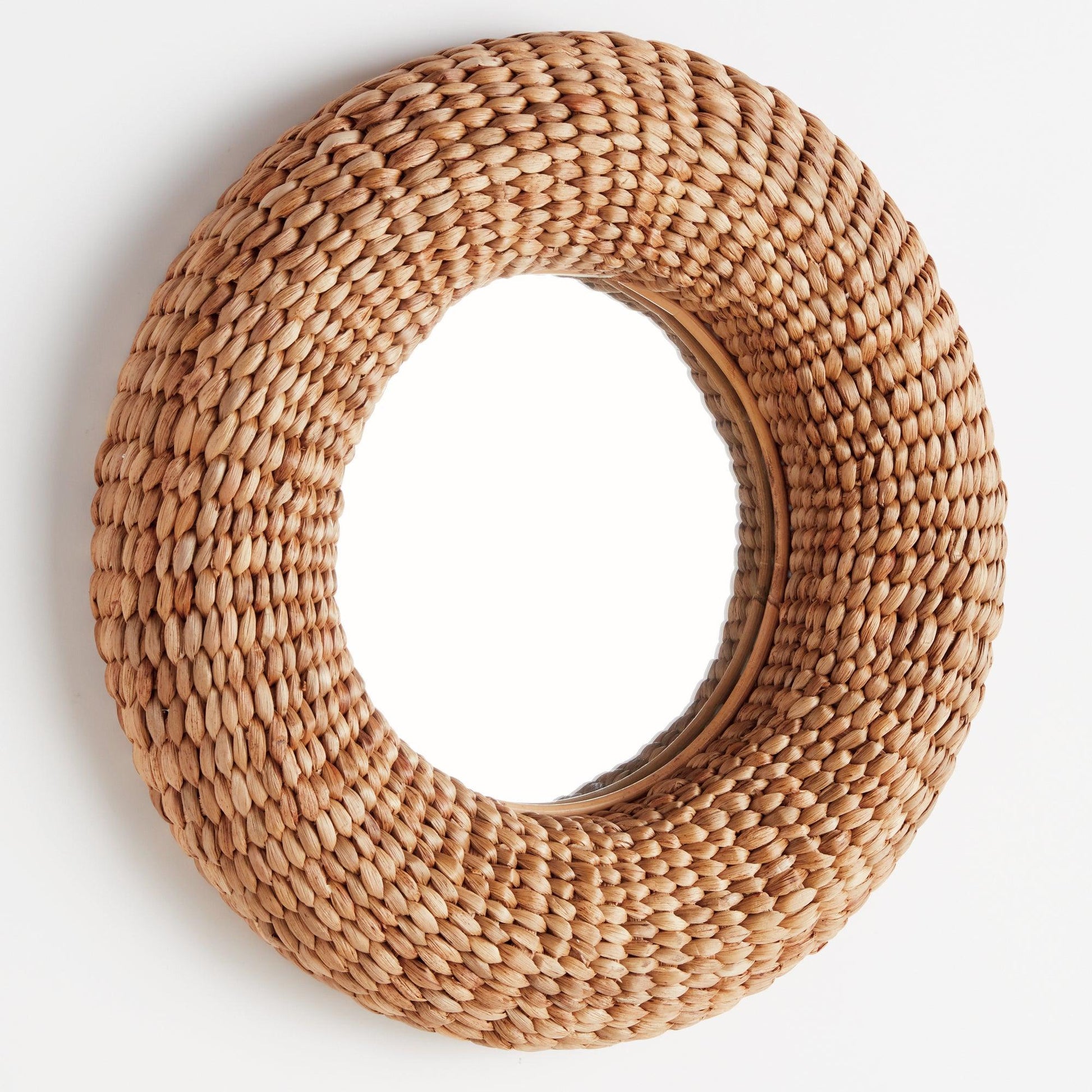 round woven mirror