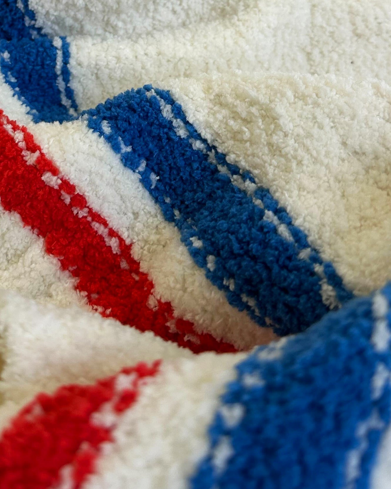 Coastal Americana Snug Lap Throw - Patriotic Beach House Blanket, Coastal Living Room Decor