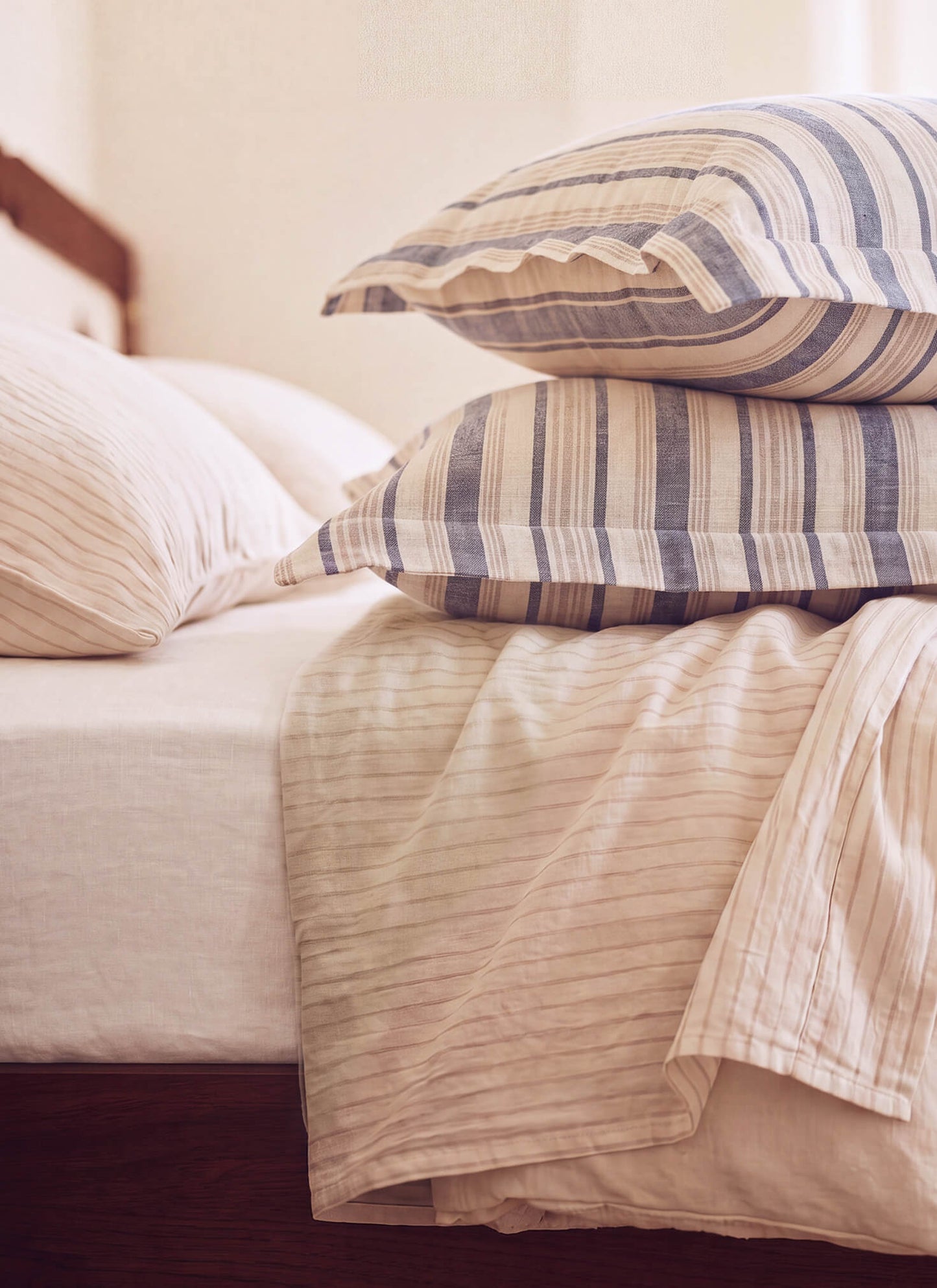 Coastal Cotton Mist Fitted Sheet Set