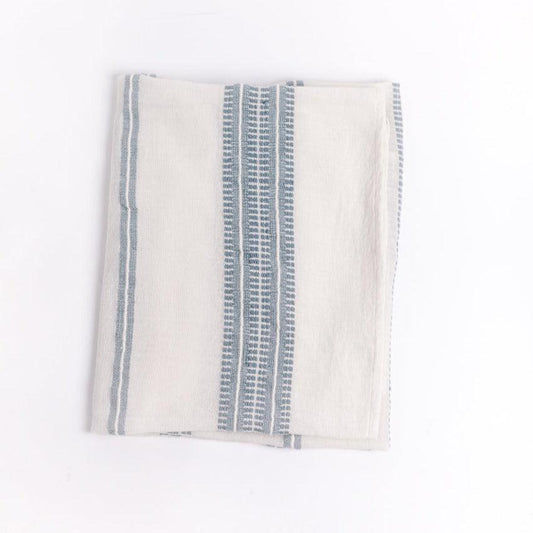 blue and white swaddle blanket