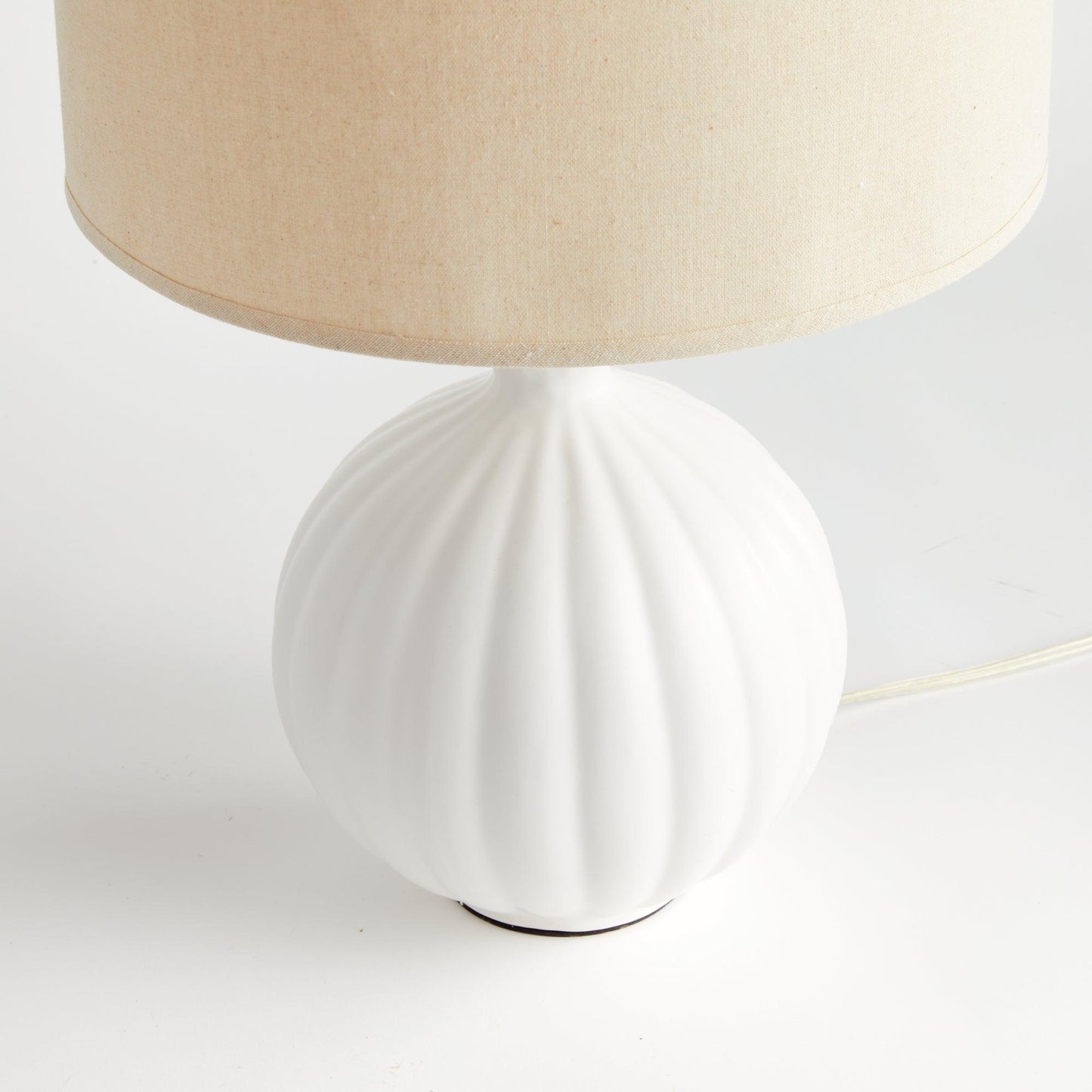 close up of white lamp