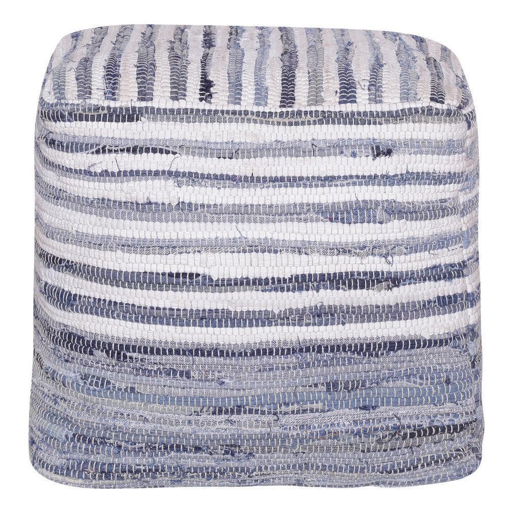 What Makes Blue Striped Ottomans Feel So Relaxed?
