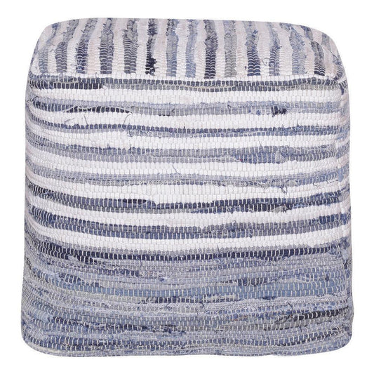 What Makes Blue Striped Ottomans Feel So Relaxed?